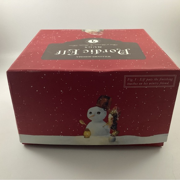 William Sonoma Nordic Elf Pre-Owned 3 Piece Mug Set And Santa Spreader - Picture 4 of 13